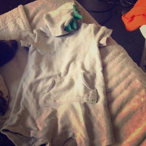 Dino hoodie onesie
